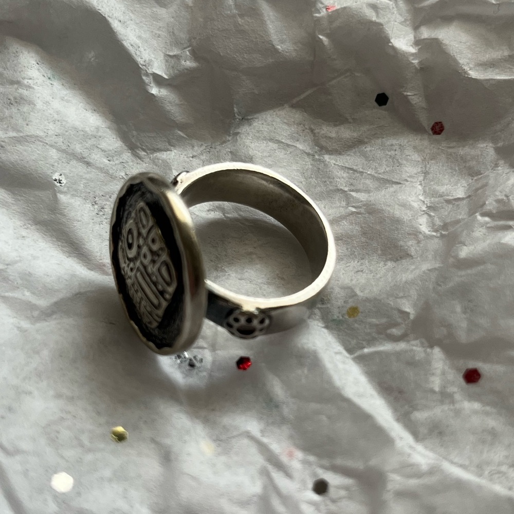 Silpada .925 Sterling Silver Etched Mosaic Ring - Retired. - Picture 3 of 9